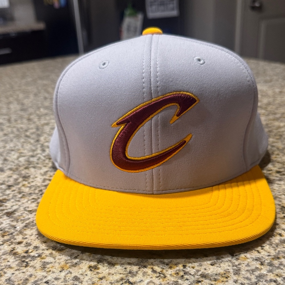 Gray and Yellow Cleveland SnapBack